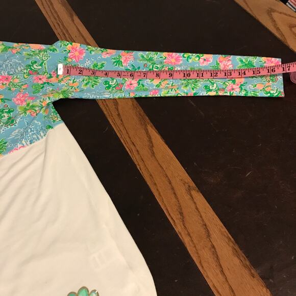 Disney Parks x Lilly Pulitzer Finn Blue Ibiza Lilly Loves Disney L/S Top - MED - Picture 5 of 13